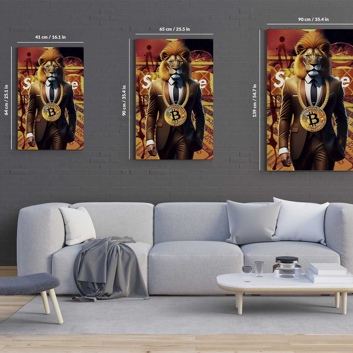 Bitcoin Lion Canvas