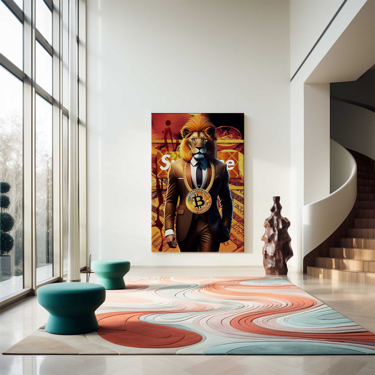 Bitcoin Lion Canvas