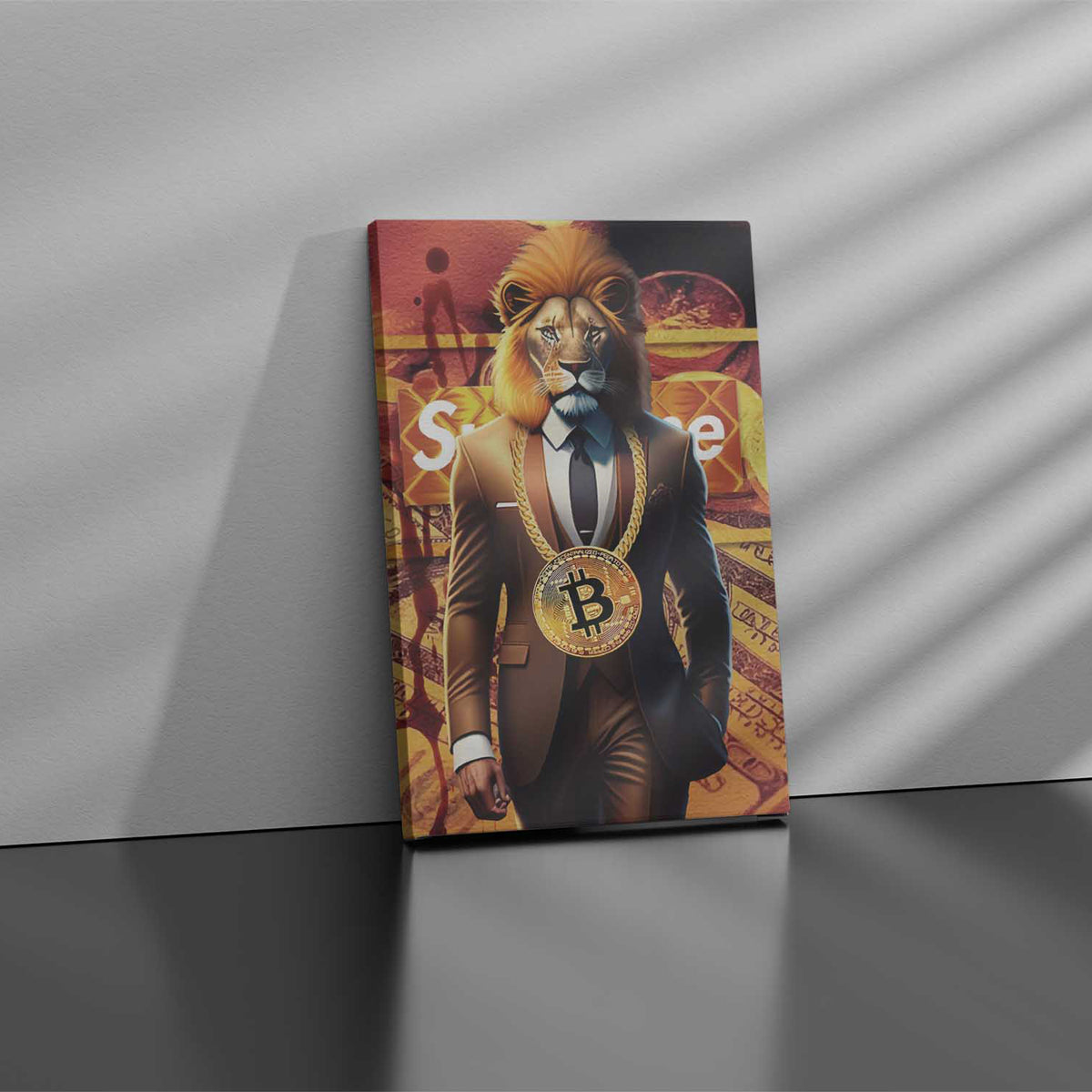 Bitcoin Lion Canvas
