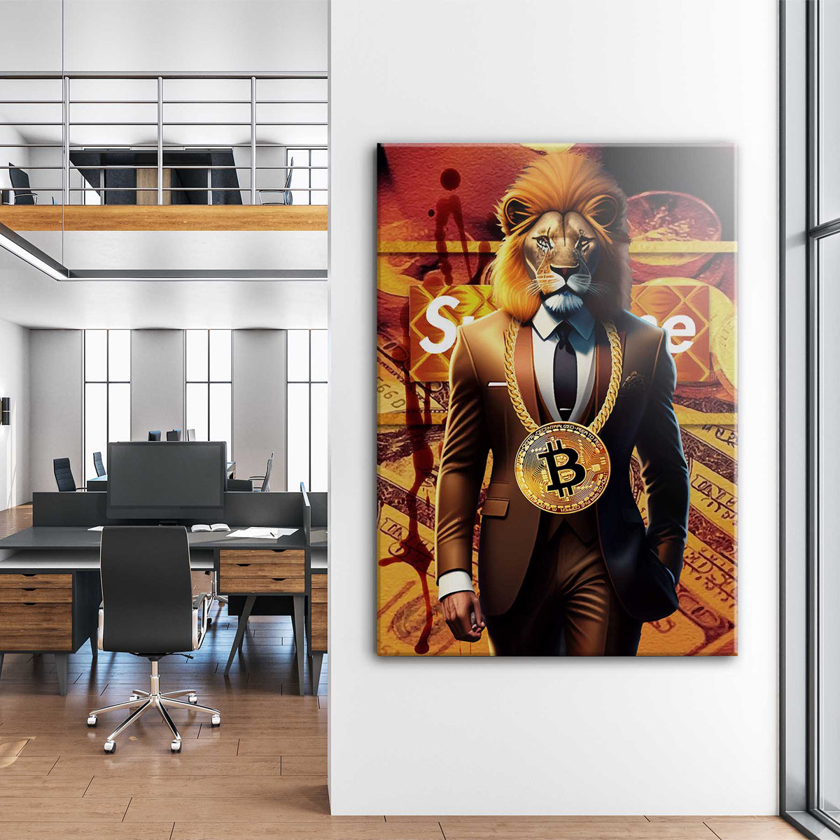 Bitcoin Lion Canvas