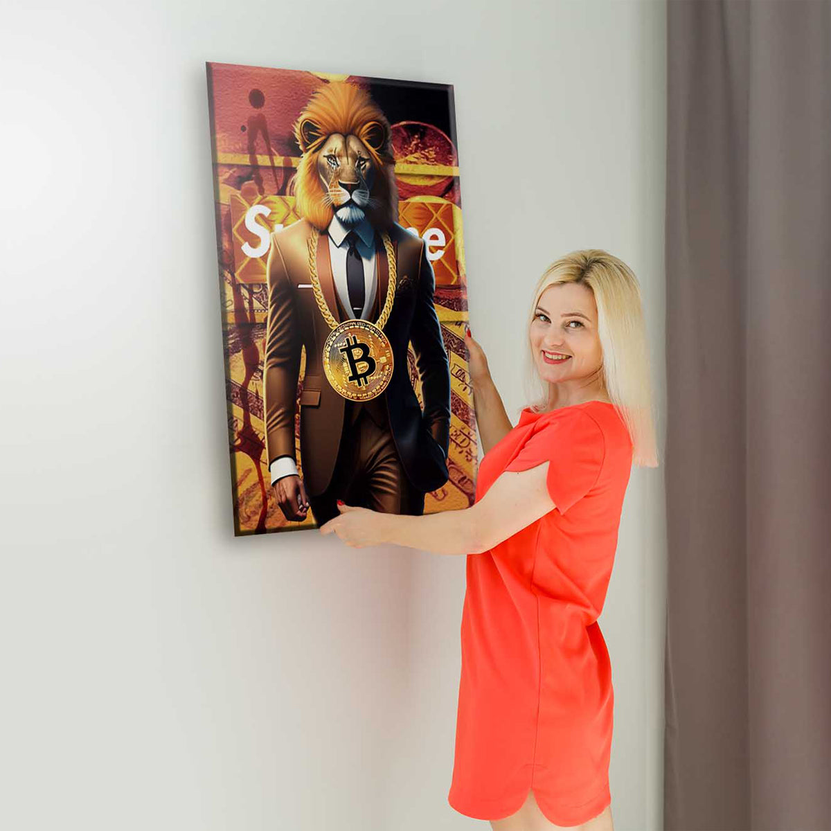 Bitcoin Lion Canvas