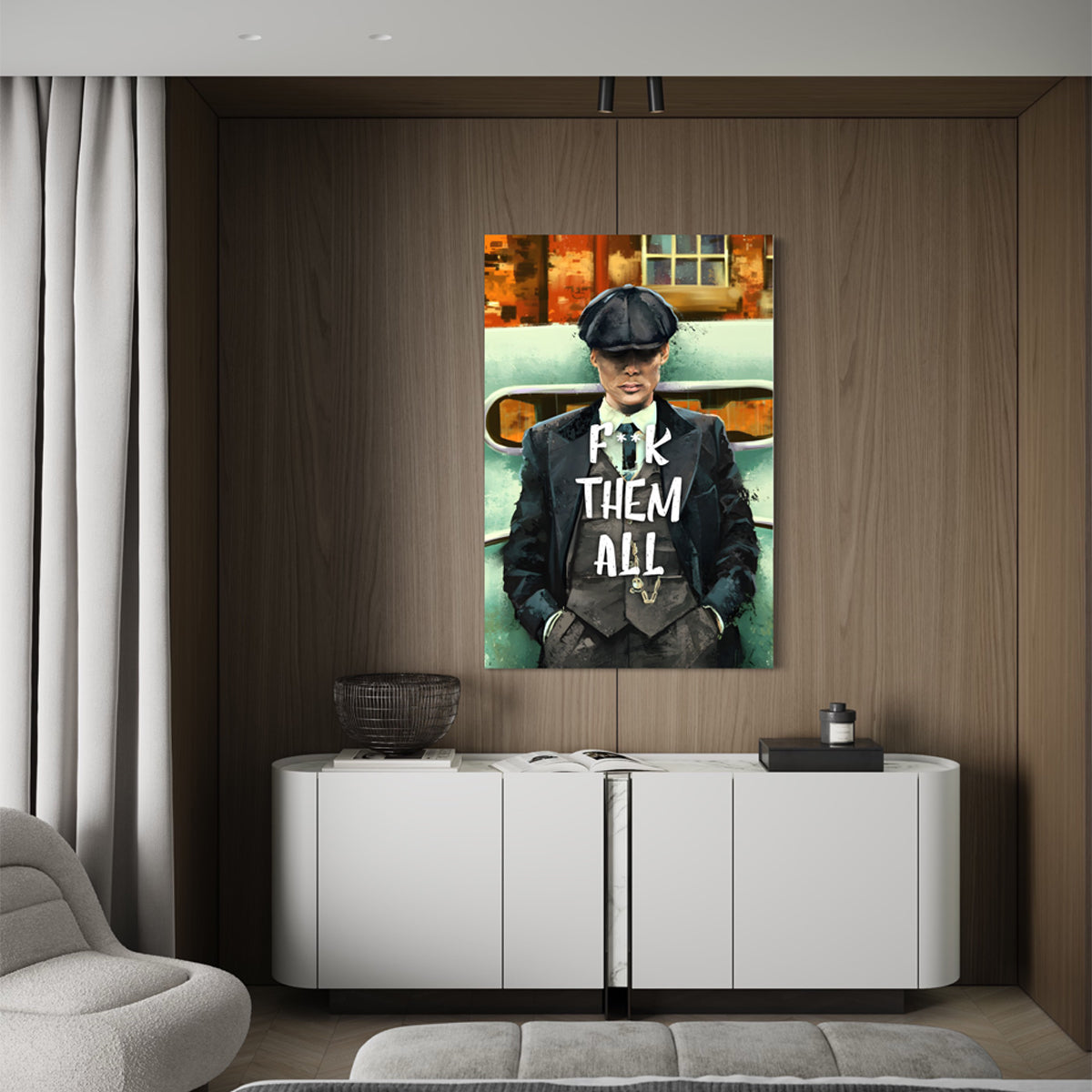 F##K Them All Thomas Shelby Canvas
