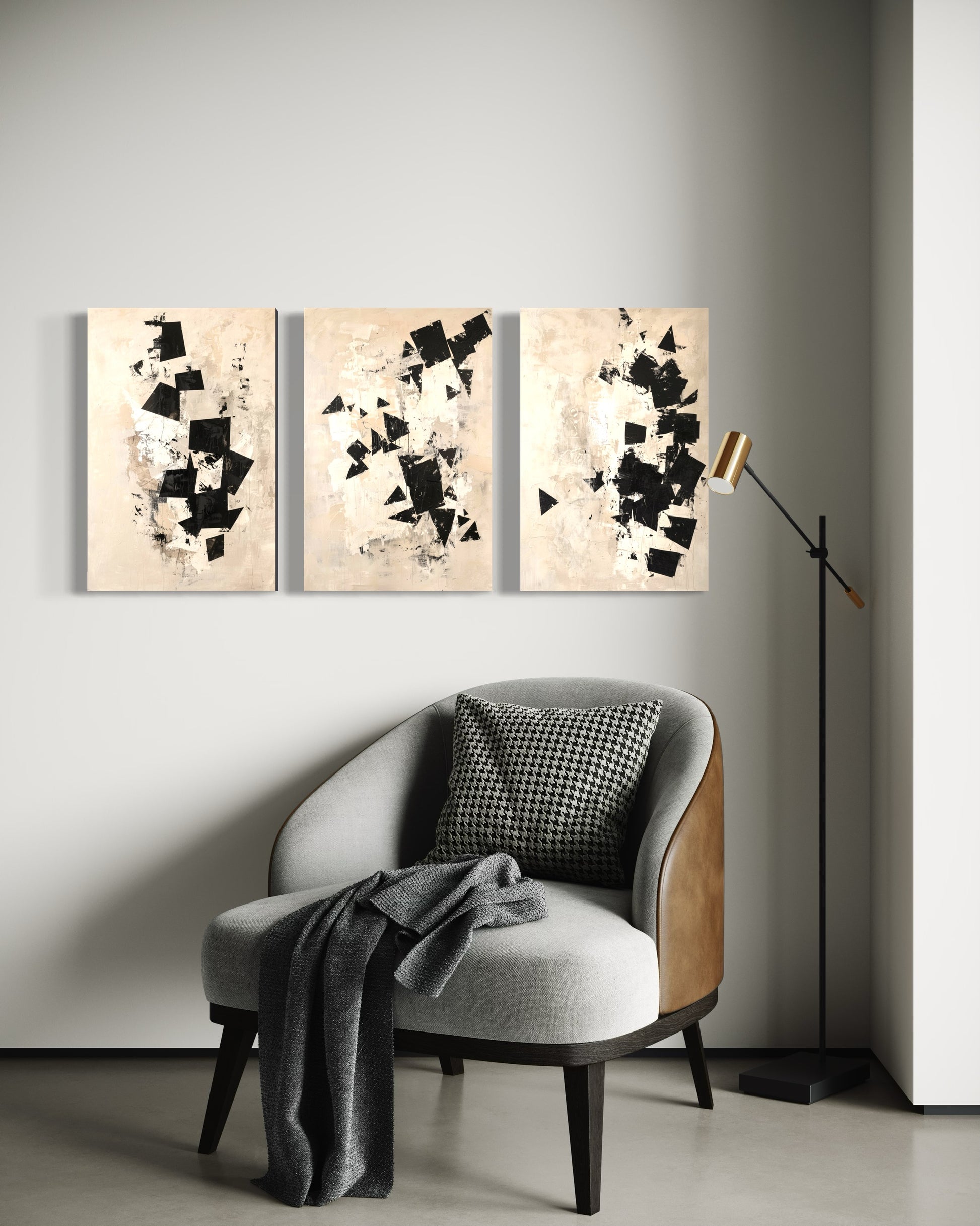 Inked Whispers Set of 3 Wall Art