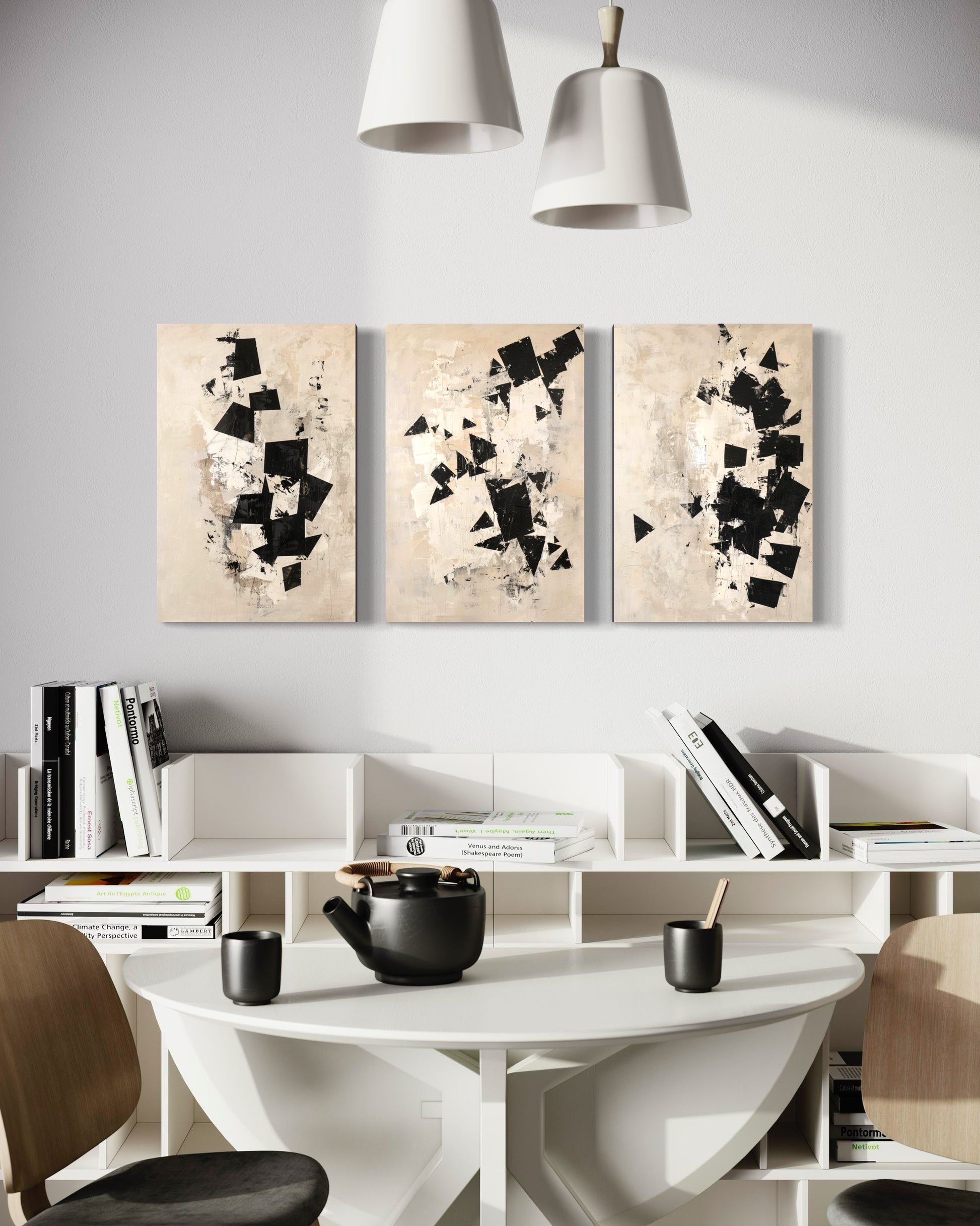 Inked Whispers Set of 3 Wall Art
