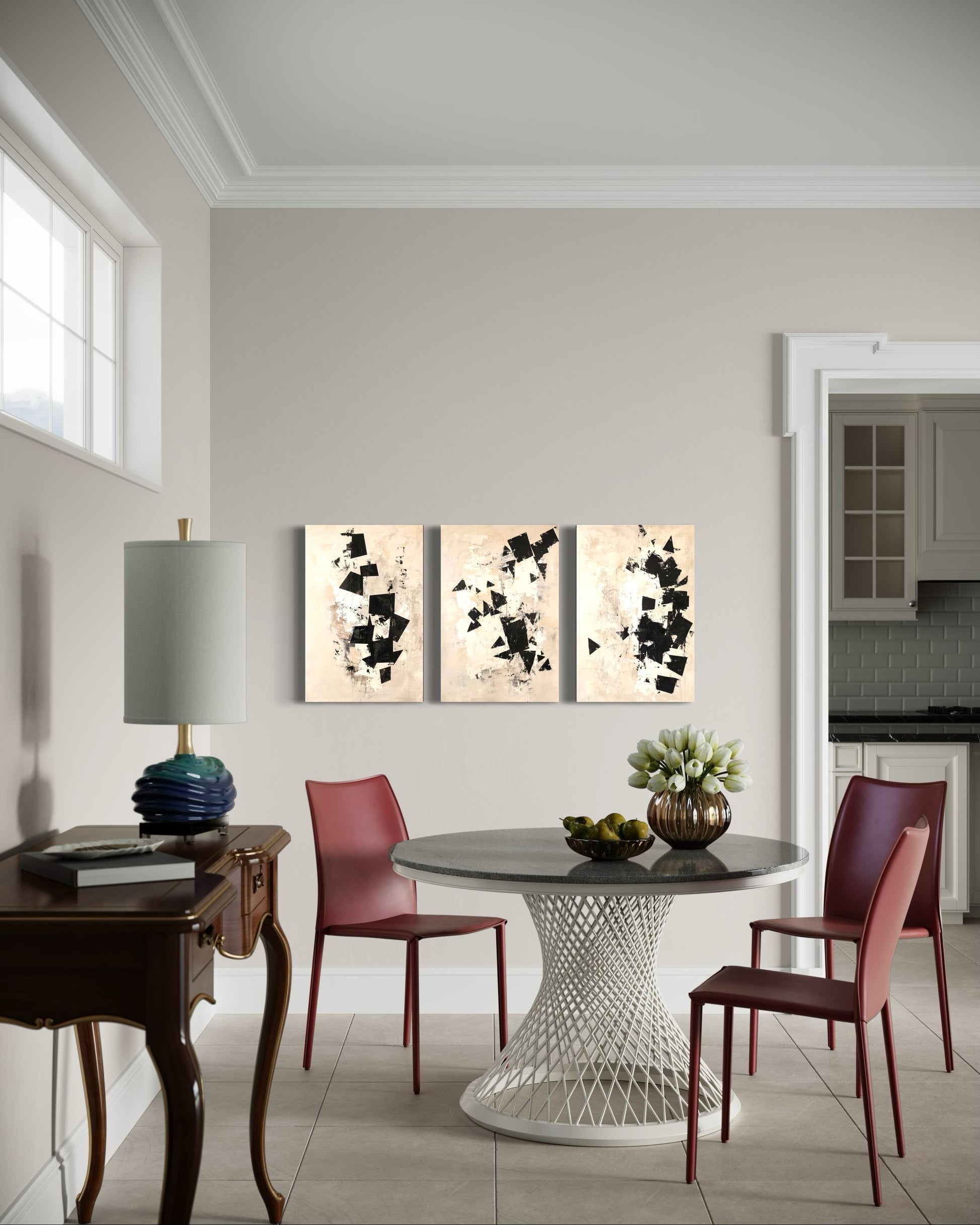 Inked Whispers Set of 3 Wall Art - Blanq Canvas