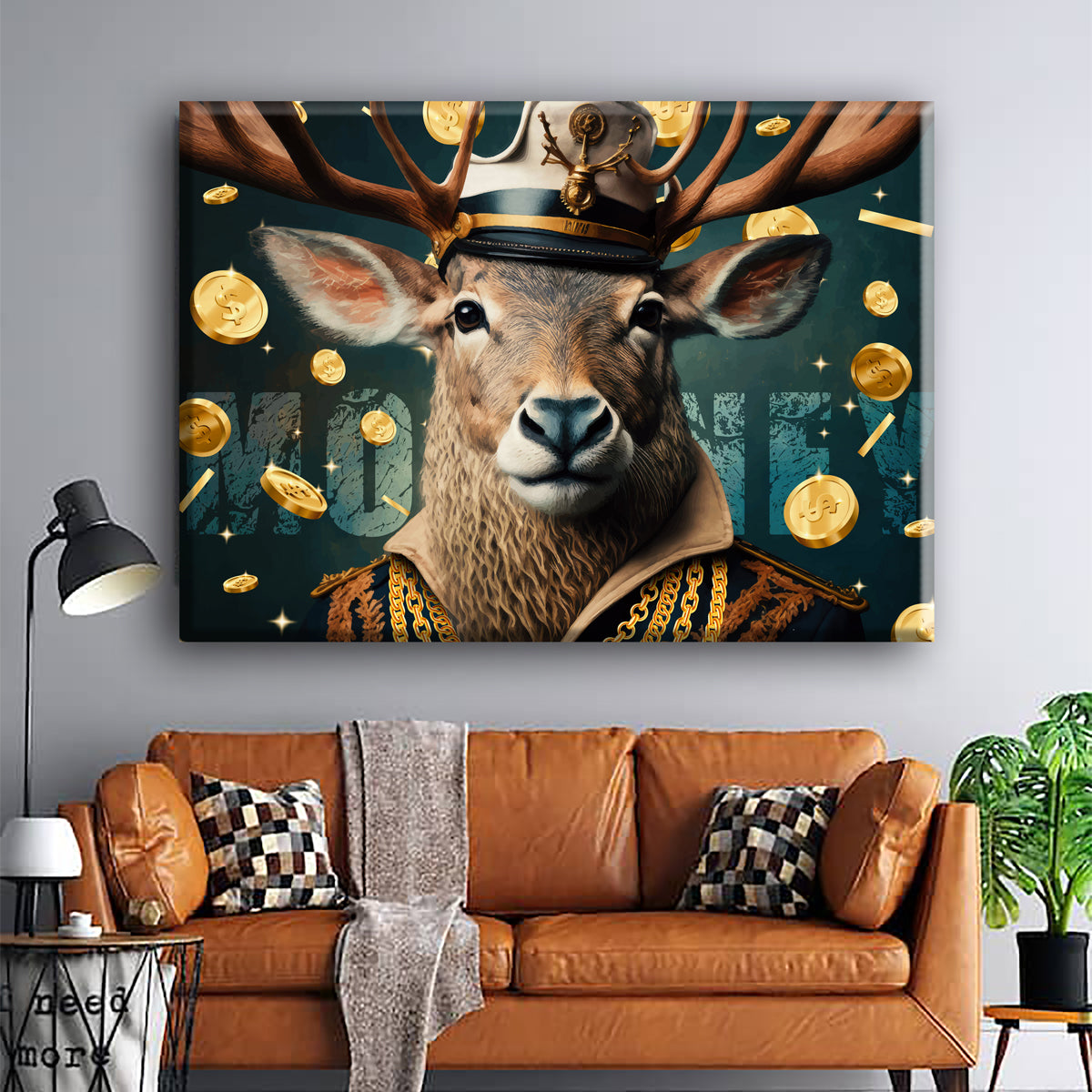 Money Deer Canvas