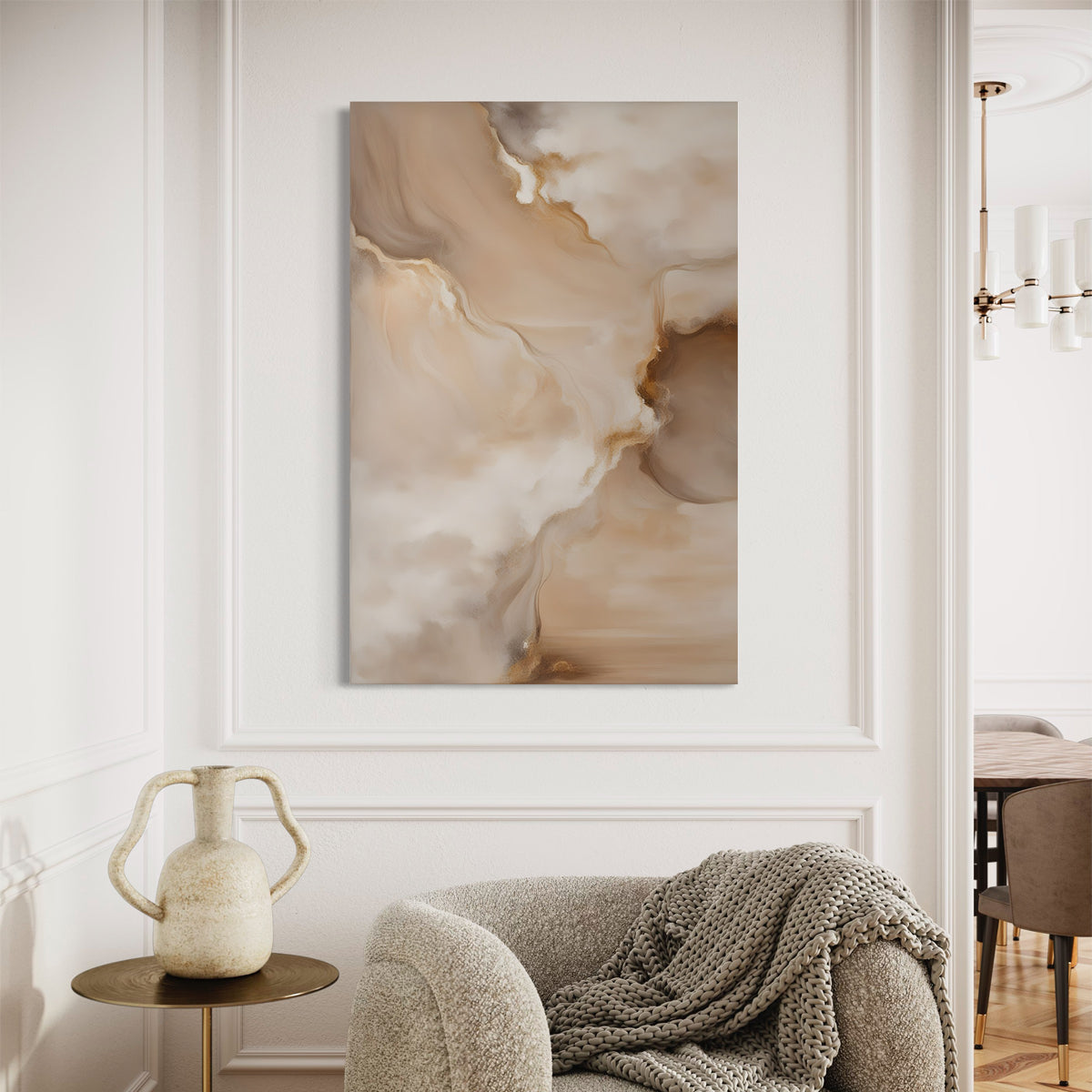 Soft Beigie Dream Abstract Canvas