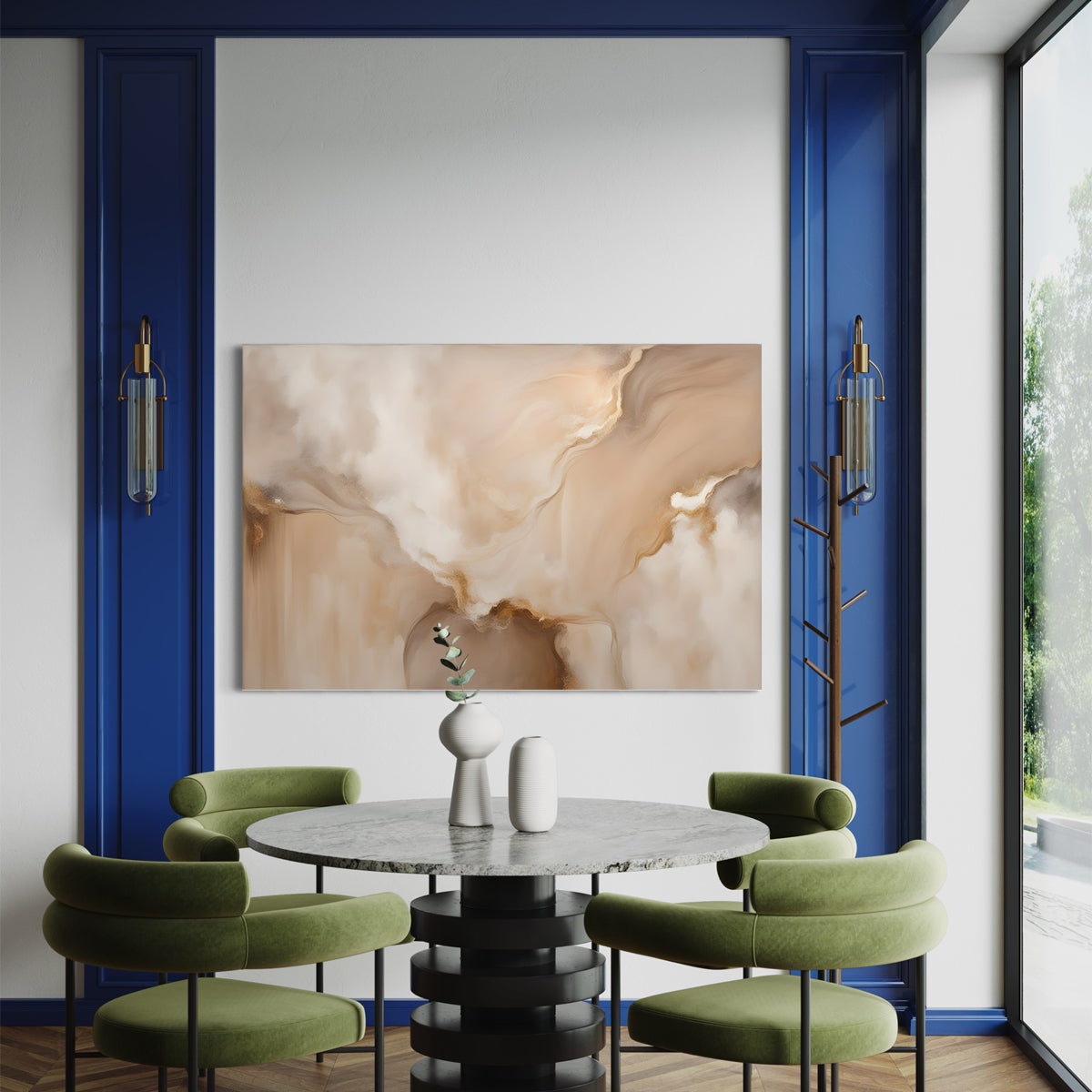 Soft Beigie Dream Abstract Canvas - Blanq Canvas