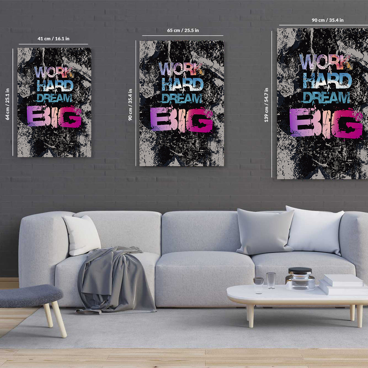 Work Hard Dream Big Canvas