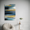 Teal Horizon Abstract Canvas - Blanq Canvas