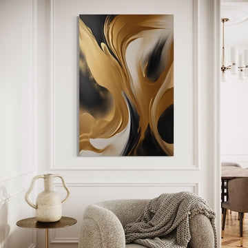 GOLDEN SILENCE ABSTRACT CANVAS