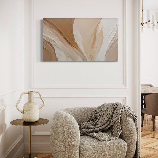 Golden Echo Abstract Canvas