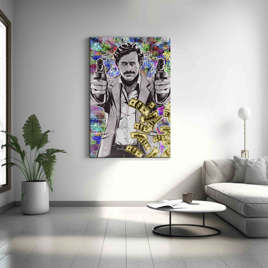 Pablo Escobar Money Canvas