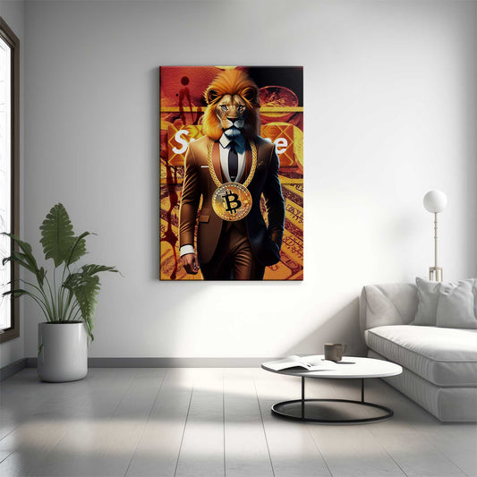 Bitcoin Lion Canvas