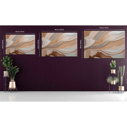 BEIGE REFLECTIONS ABSTRACT CANVAS