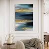 Teal Horizon Abstract Canvas