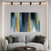 Teal Horizon Abstract Canvas - Blanq Canvas