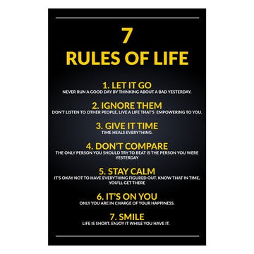 7 Rules Of Life Canvas 