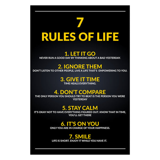 7 Rules Of Life Canvas 