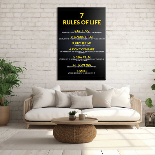 7 Rules Of Life Canvas 