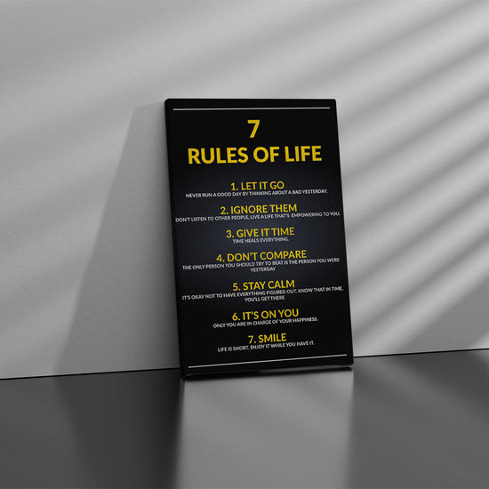 7 Rules Of Life Canvas 