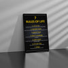7 Rules Of Life Canvas 