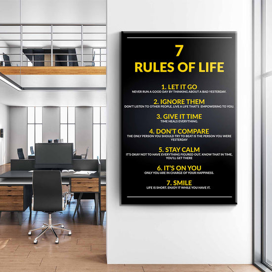 7 Rules Of Life Canvas 