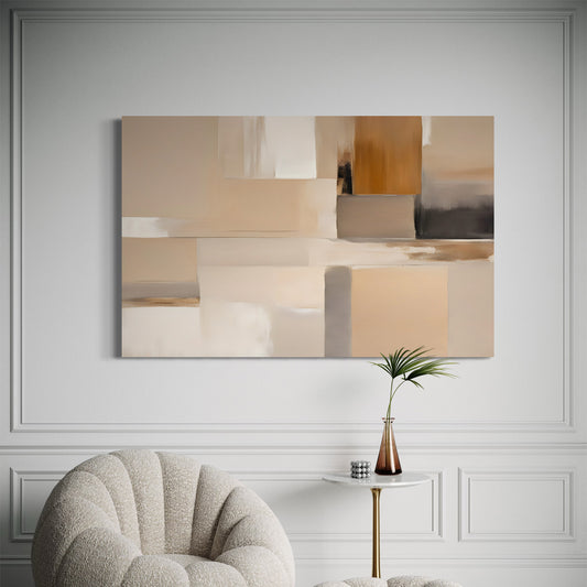 BEIGE TRANQUILITY ABSTRACT CANVAS