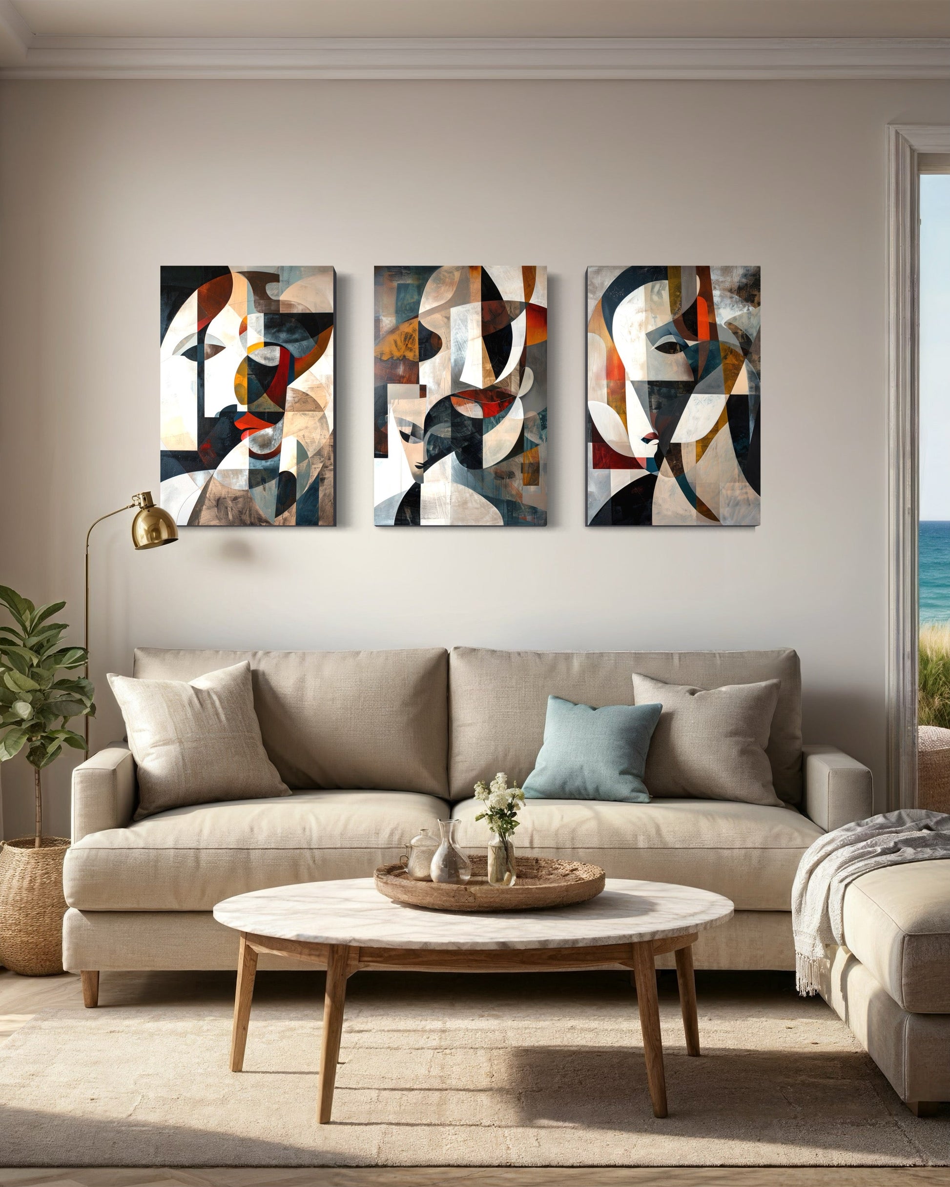 Emerald Whispers Set of 3 Wall Art