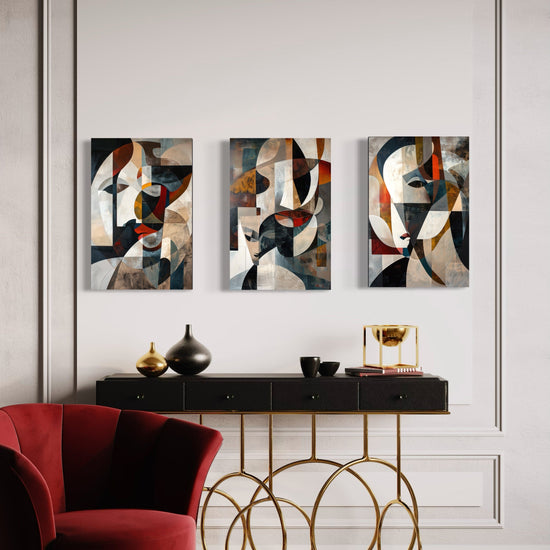 Emerald Whispers Set of 3 Wall Art
