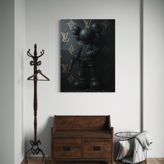 BLACK KAWS CANVAS 