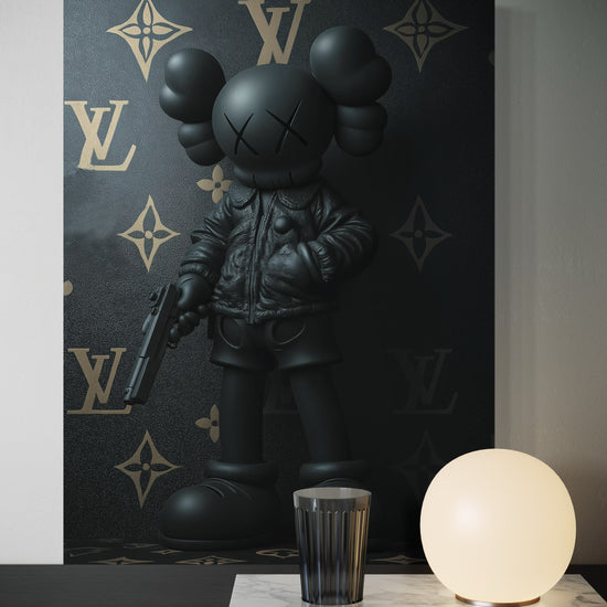 BLACK KAWS CANVAS 