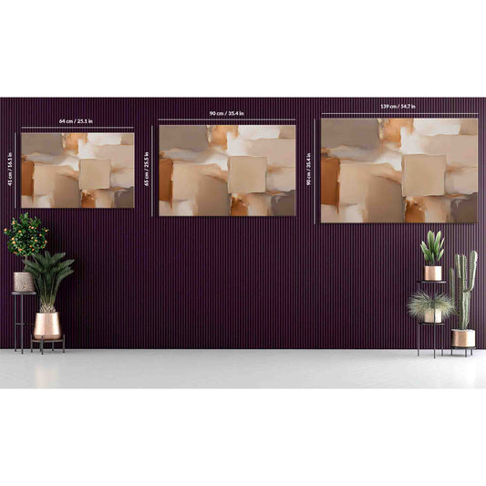 Beige Aura Abstract Canvas 