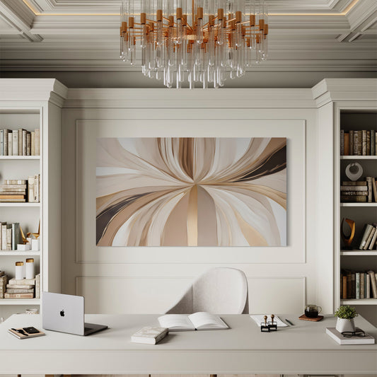 Beige Balance Abstract Canvas 