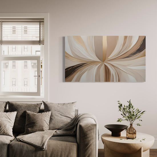 Beige Balance Abstract Canvas 