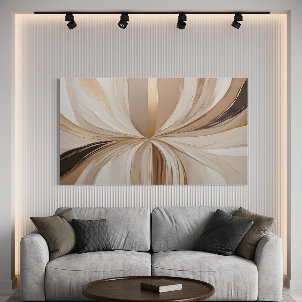 Beige Balance Abstract Canvas 