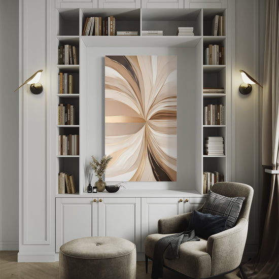Beige Balance Abstract Canvas 