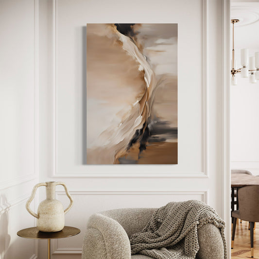 Beige Harmony Abstract Canvas 