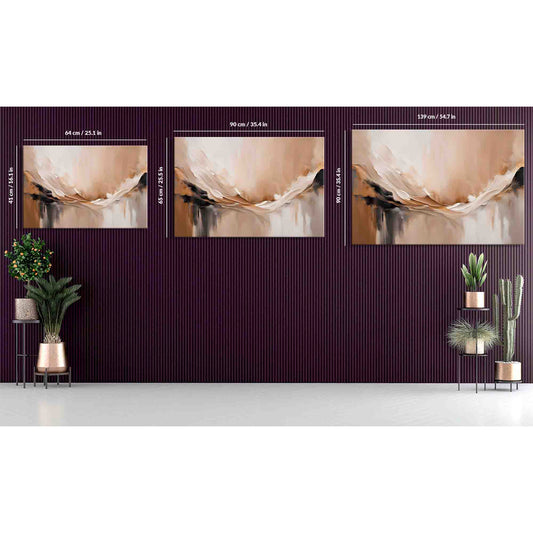 Beige Harmony Abstract Canvas 