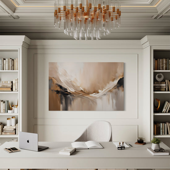 Beige Harmony Abstract Canvas 