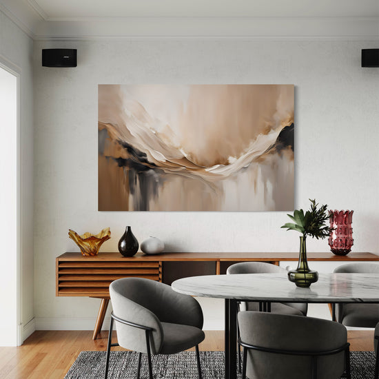 Beige Harmony Abstract Canvas 
