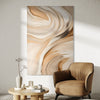 Beige Illumination Abstract Canvas - Blanq Canvas