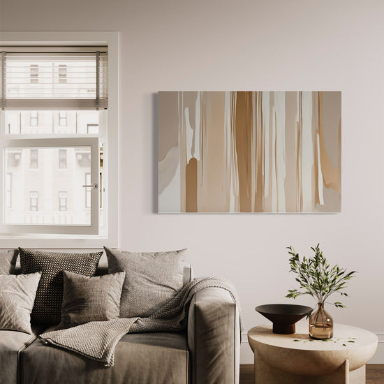 Beige Mystique Abstract Canvas