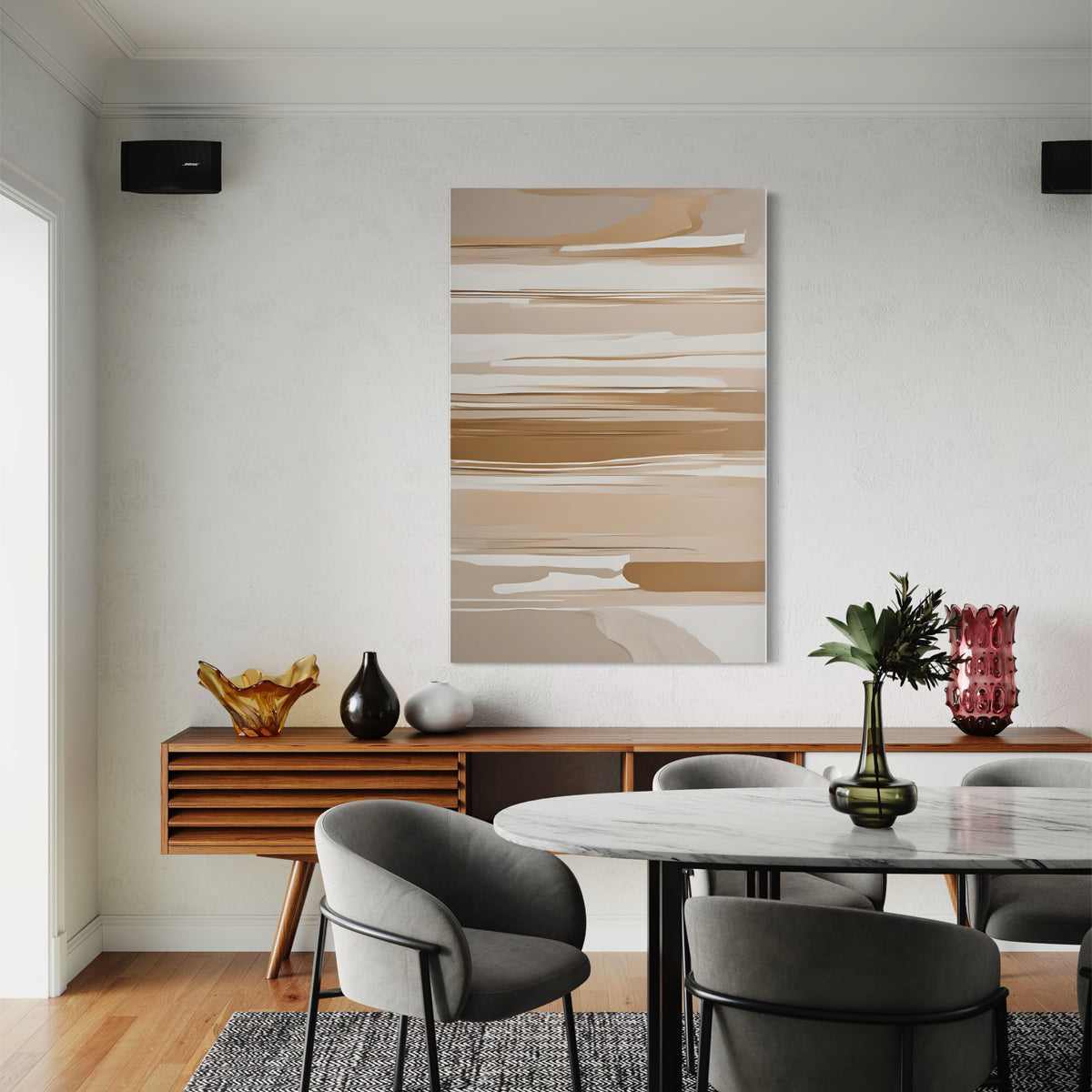 Beige Mystique Abstract Canvas