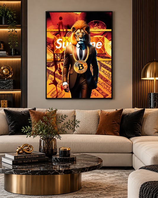Bitcoin Lion Canvas