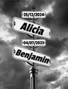 Children DOB Street Sign Canvas