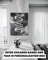 Children DOB Street Sign Canvas