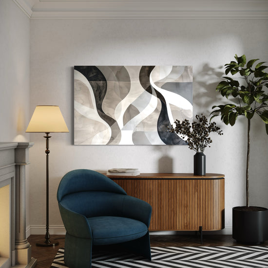 Clouded Reflections Abstract Canvas