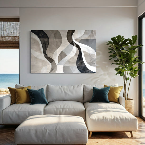 Clouded Reflections Abstract Canvas