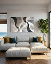 Clouded Reflections Abstract Canvas